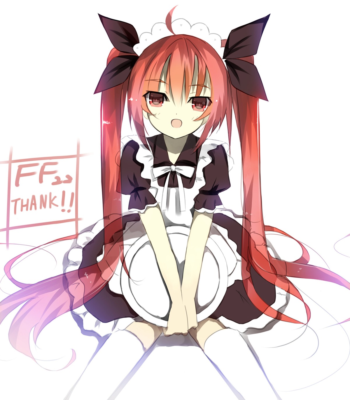 date_a_live itsuka_kotori maid senya_fuurin thighhighs