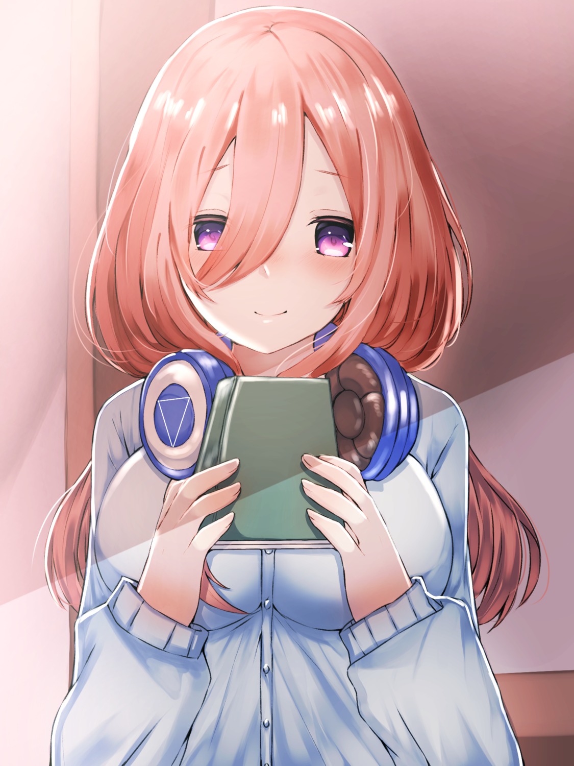 5-toubun_no_hanayome headphones makoto-0726 nakano_miku sweater