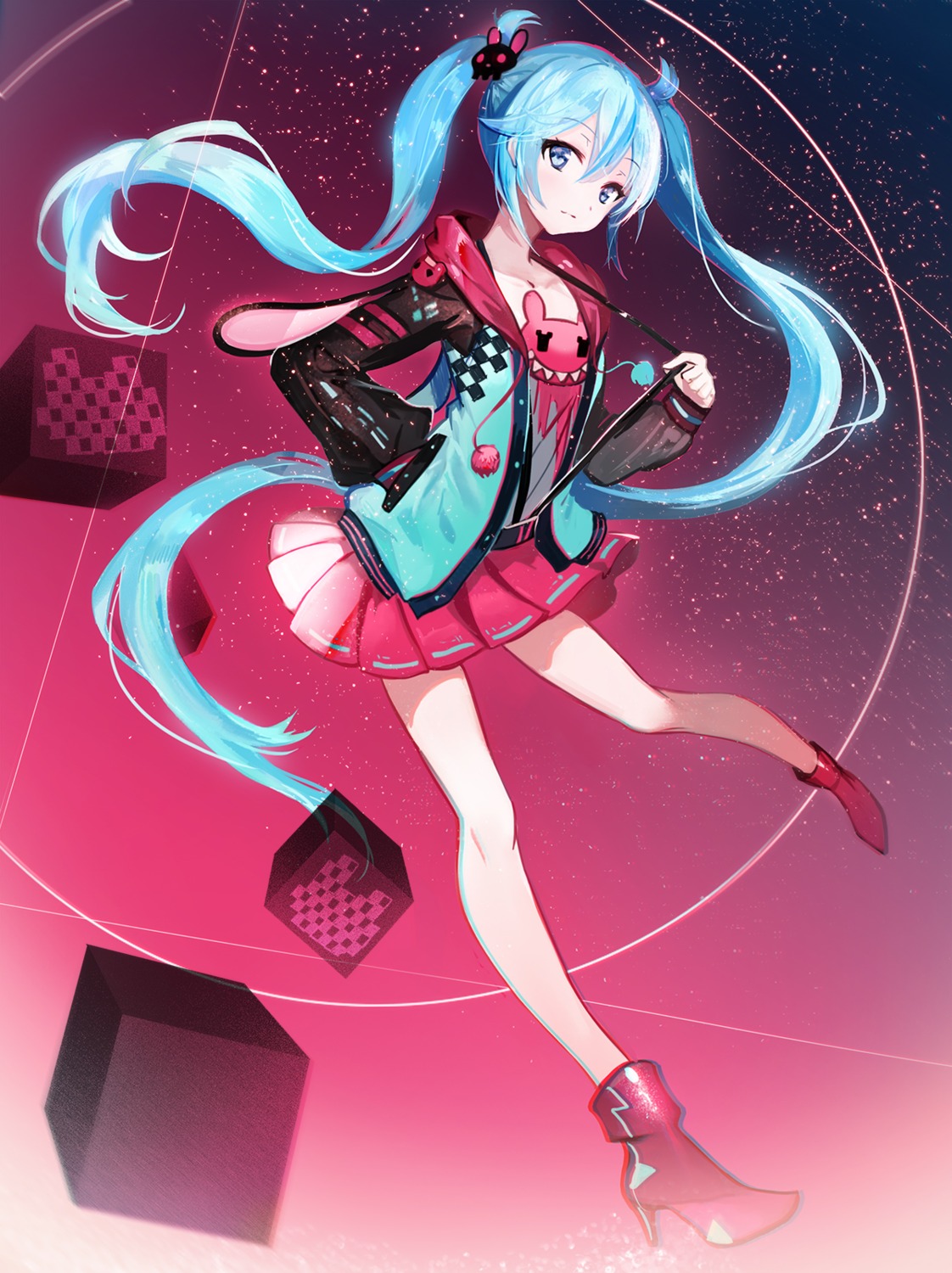 hatsune_miku heels juexing_(moemoe3345) vocaloid