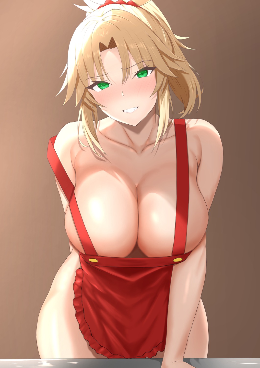 fate/apocrypha fate/grand_order fate/stay_night mordred_(fate) naked_apron ranhatu