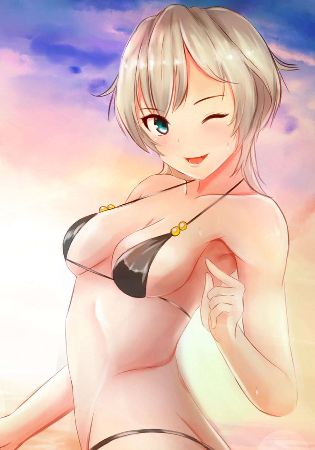 anastasia_(idolm@ster) bikini cleavage swimsuits the_idolm@ster the_idolm@ster_cinderella_girls underboob yeyebirdie