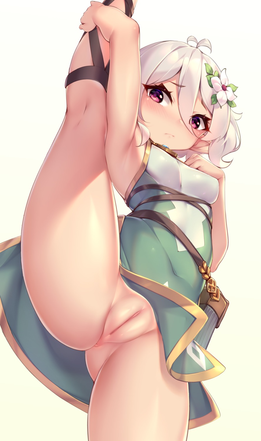 anus dress kokkoro loli nopan pointy_ears princess_connect princess_connect!_re:dive pussy sgt-jz skirt_lift uncensored