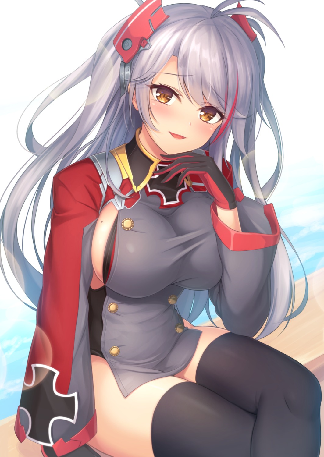 azur_lane mutsuba_fumi prinz_eugen_(azur_lane) thighhighs uniform