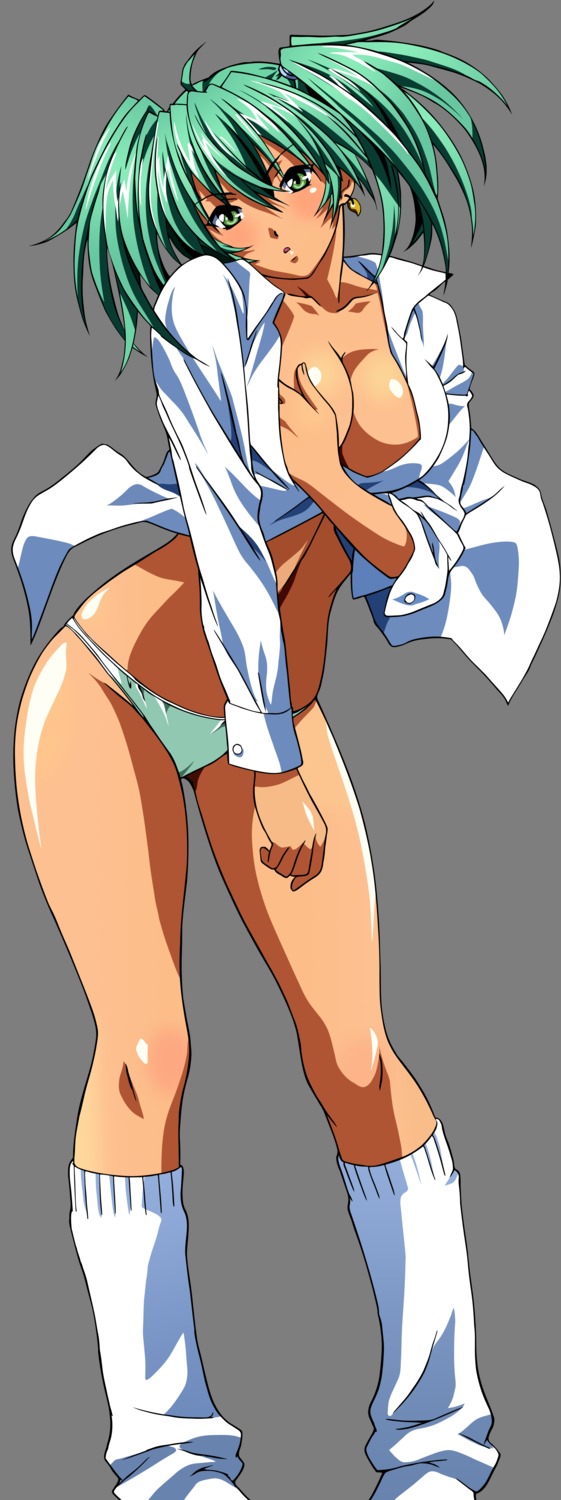 cleavage dress_shirt ikkitousen ikkitousen~great_guardians~ no_bra pantsu rin_sin ryofu_housen transparent_png vector_trace