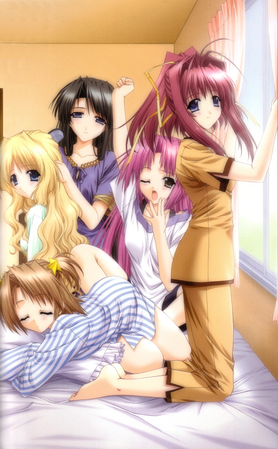 3ldk hina_(3ldk) kimizuka_aoi miyashita_ayase pajama senoh_chihogi senoh_yomogi yukimura_noel