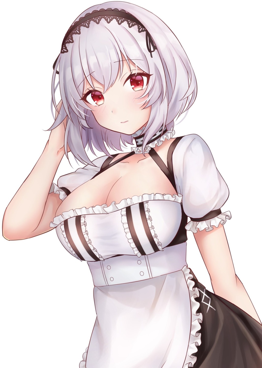 azur_lane jyu-so maid no_bra sirius_(azur_lane)