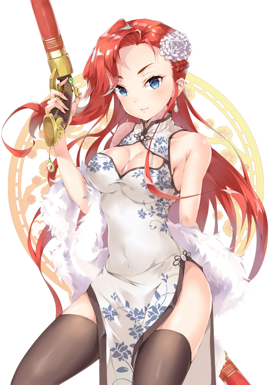 chinadress cleavage gun league_of_legends thighhighs tugd3234
