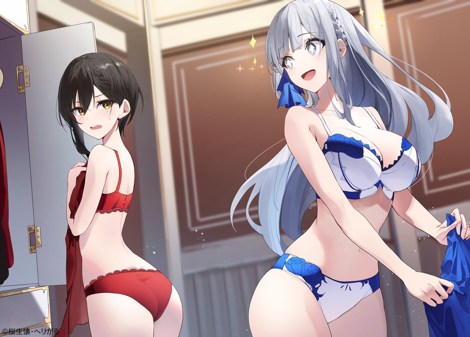 ass bra herigaru_(fvgyvr000) pantsu thong yuri