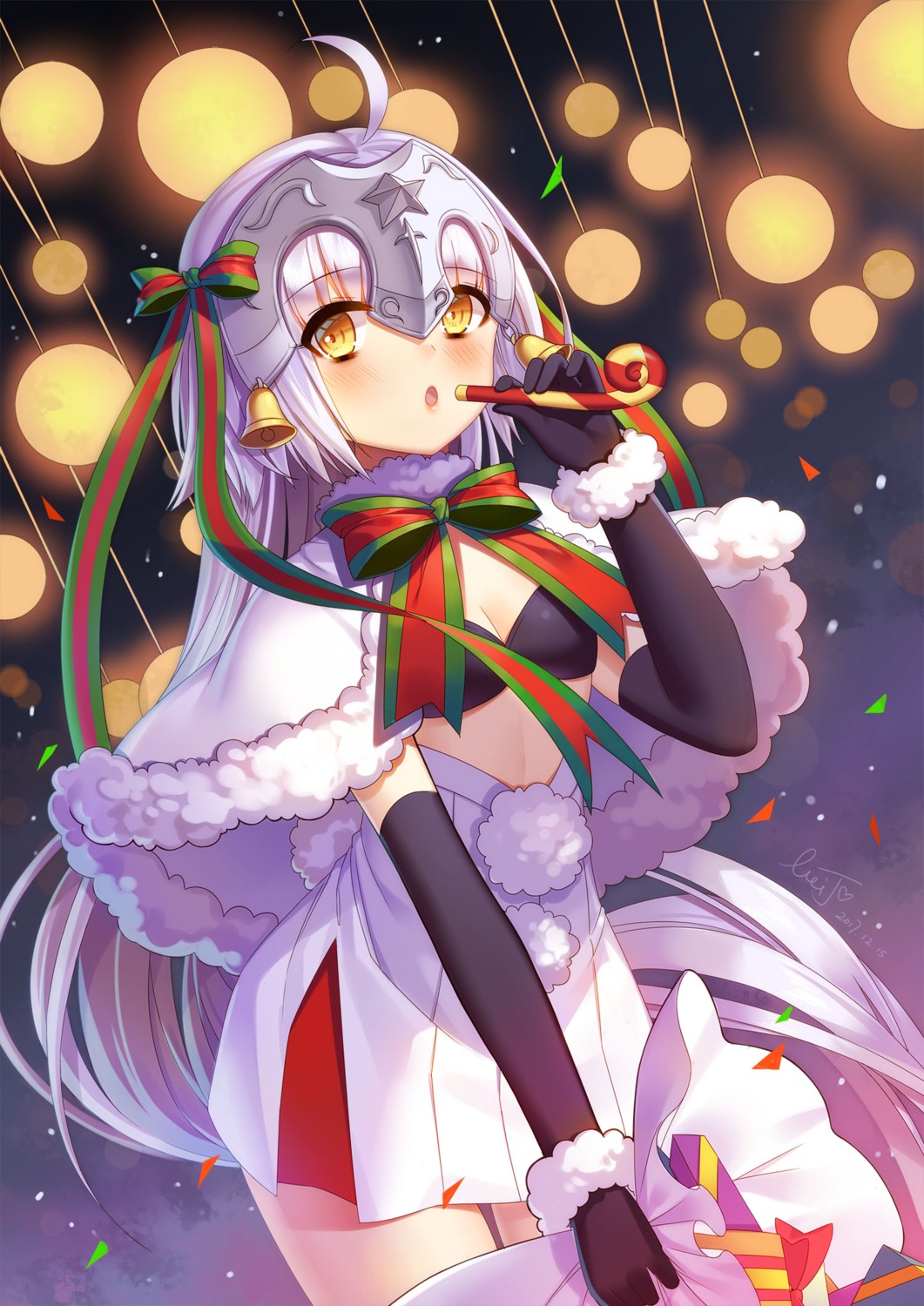 bra cleavage fate/grand_order jeanne_d'arc_alter_santa_lily mei_jiang_jiang