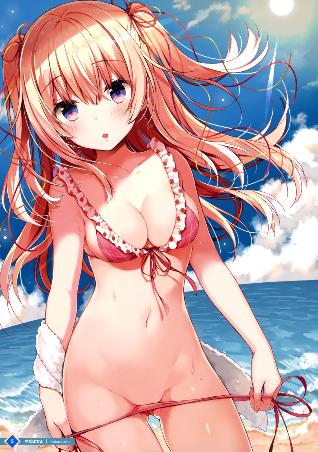 bikini panty_pull swimsuits undressing yada_potato