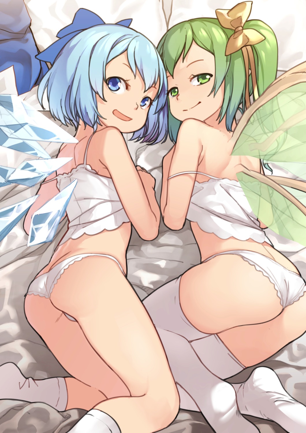 aoi_tsunami ass cirno daiyousei lingerie loli pantsu thighhighs thong touhou wings