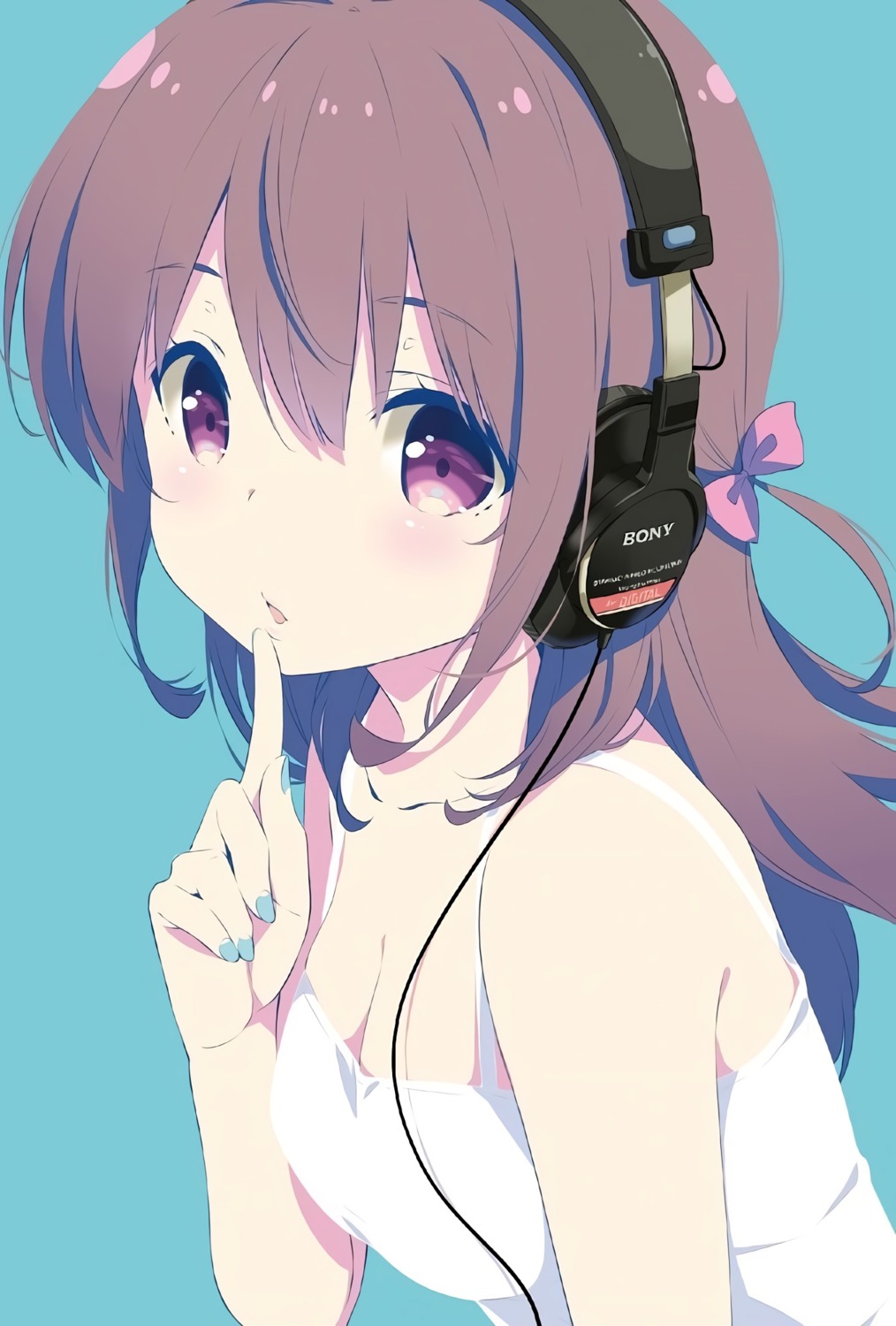 cleavage gi(a)rlish_number headphones karasuma_chitose_(giarlish_number) qp:flapper