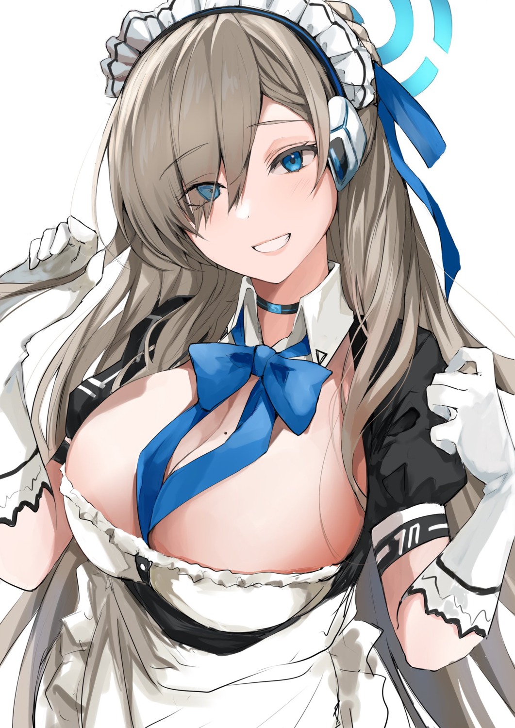 blue_archive halo hasetsu ichinose_asuna maid no_bra sketch