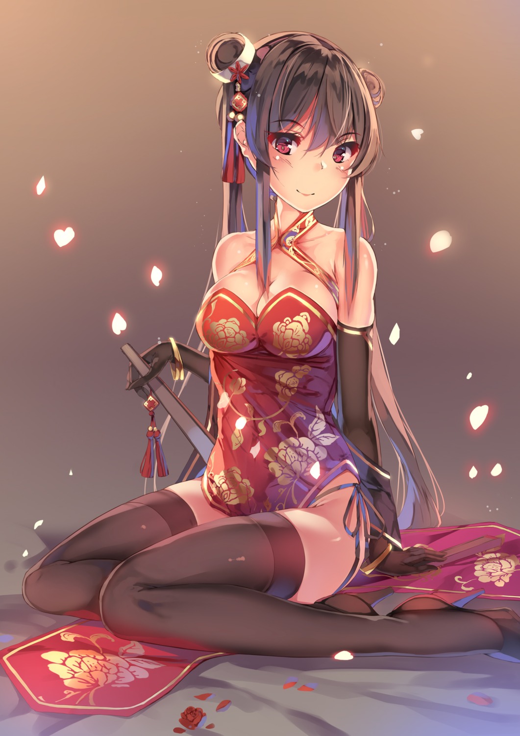 chinadress cleavage comic_aun heels pantsu string_panties thighhighs tougetsu_matsuri yumemi_(kiowa)