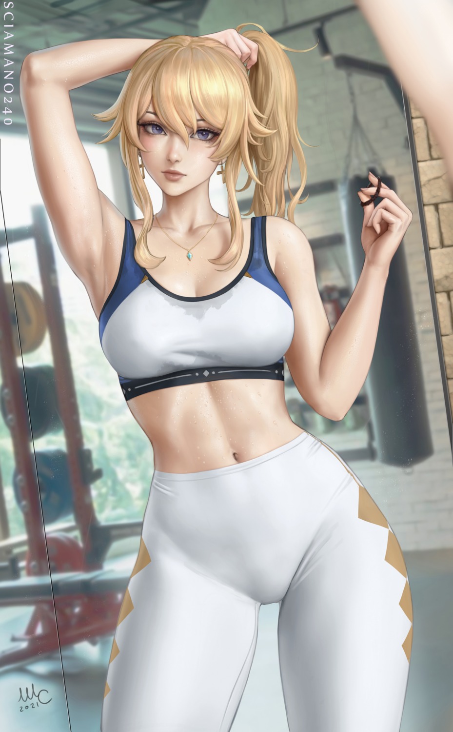 bra genshin_impact gym_uniform jean_(genshin_impact) mirco_cabbia