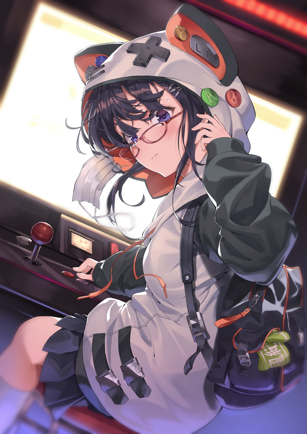 animal_ears kabu_(niniko2ko) megane nekomimi