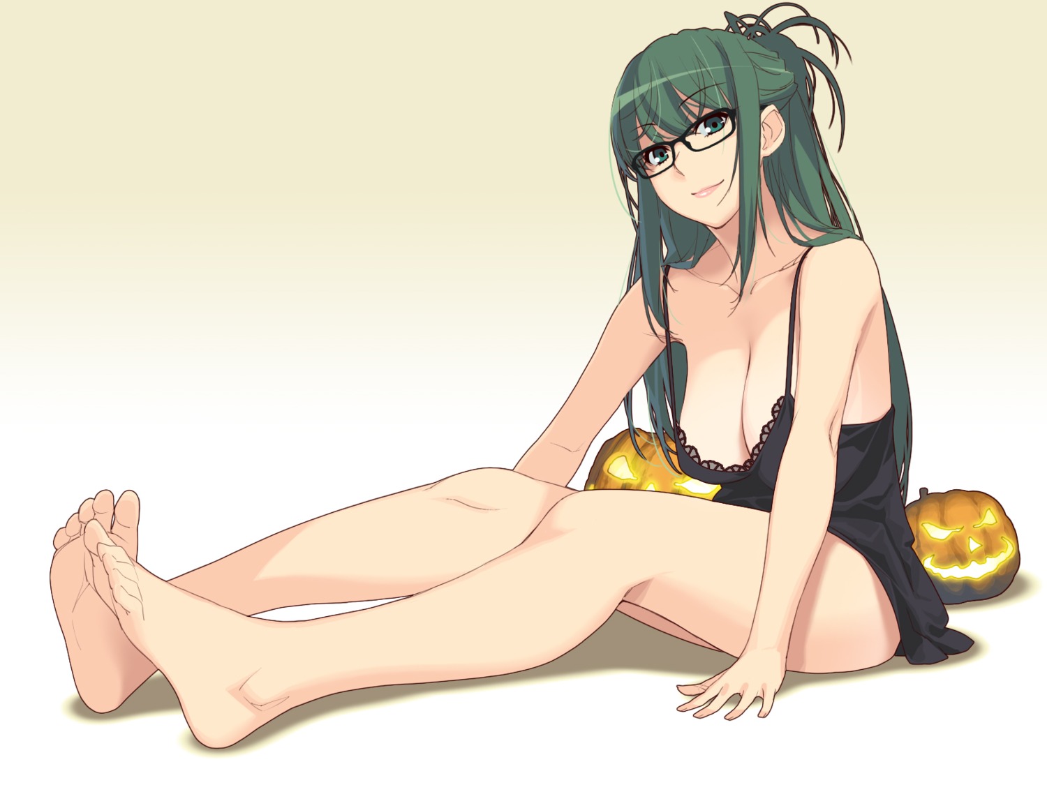 cleavage feet ino kisaragi_rei lingerie megane otome_function wallpaper