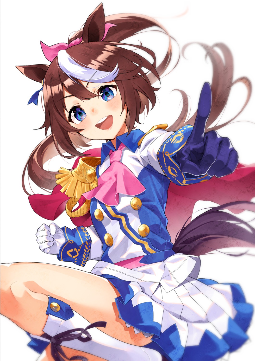 animal_ears kabu_(niniko2ko) skirt_lift tail tokai_teio_(umamusume) uma_musume_pretty_derby uniform