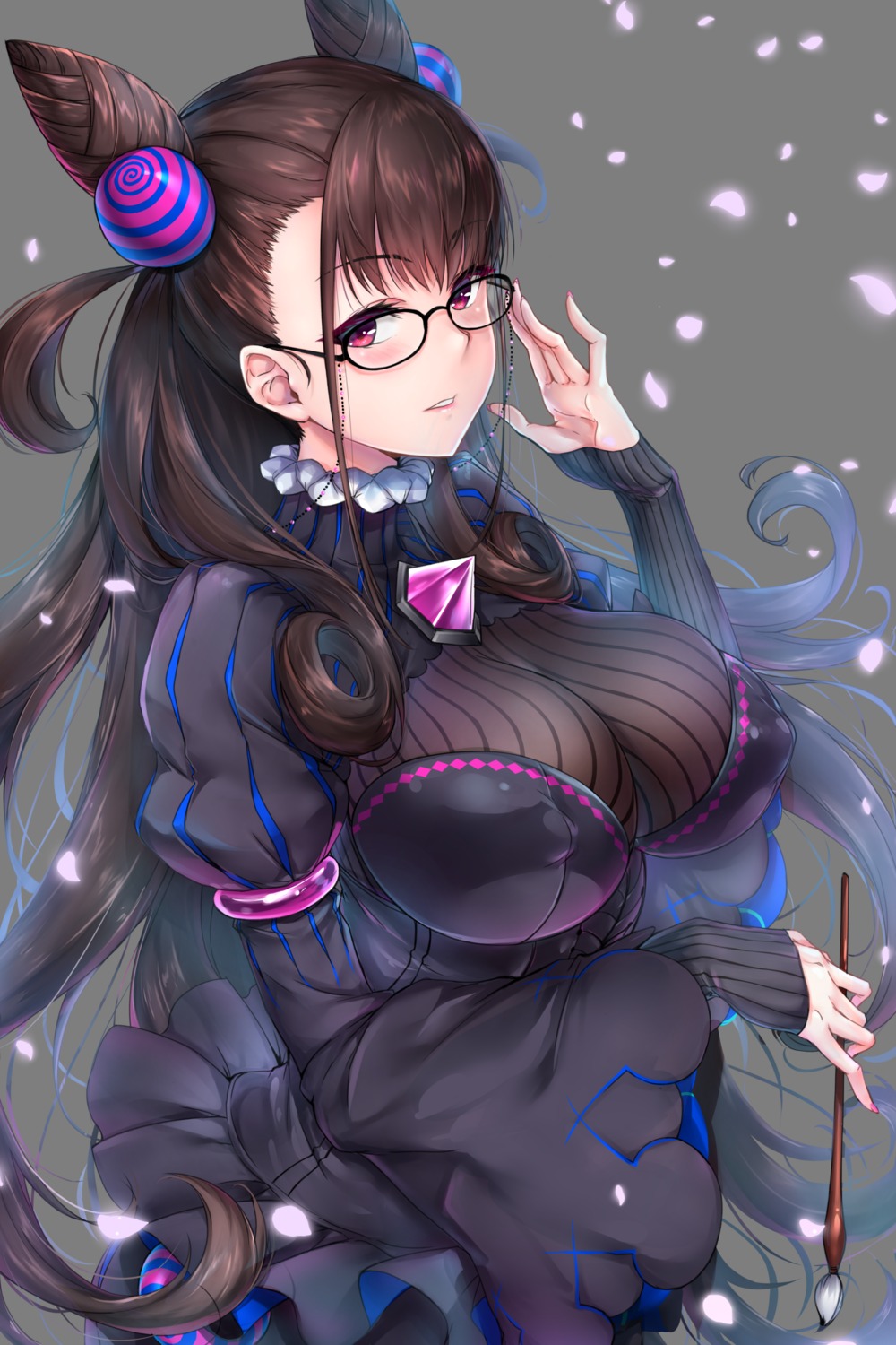 dress erect_nipples fate/grand_order megane murasaki_shikibu_(fate) rei_kun see_through transparent_png