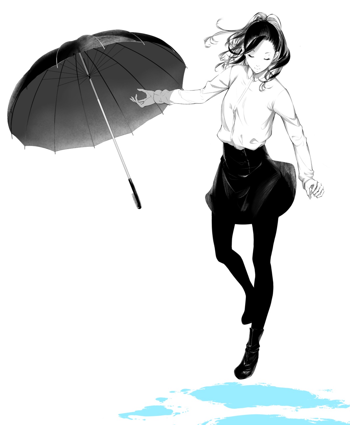 pantyhose sousou_(sousouworks) umbrella