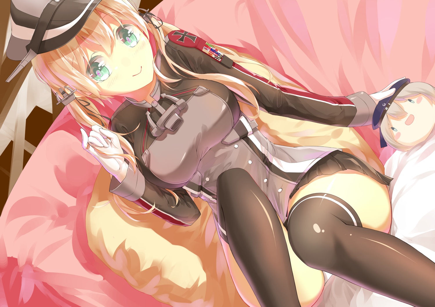 kantai_collection pantsu prinz_eugen_(kancolle) shippitsu thighhighs uniform z1_leberecht_maass_(kancolle)