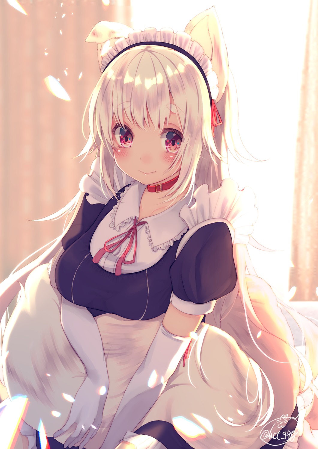 animal_ears chita_(ketchup) maid tail