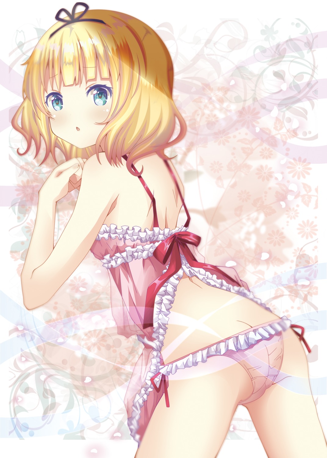 ass gochuumon_wa_usagi_desu_ka? kirima_sharo kohakugin lingerie pantsu see_through