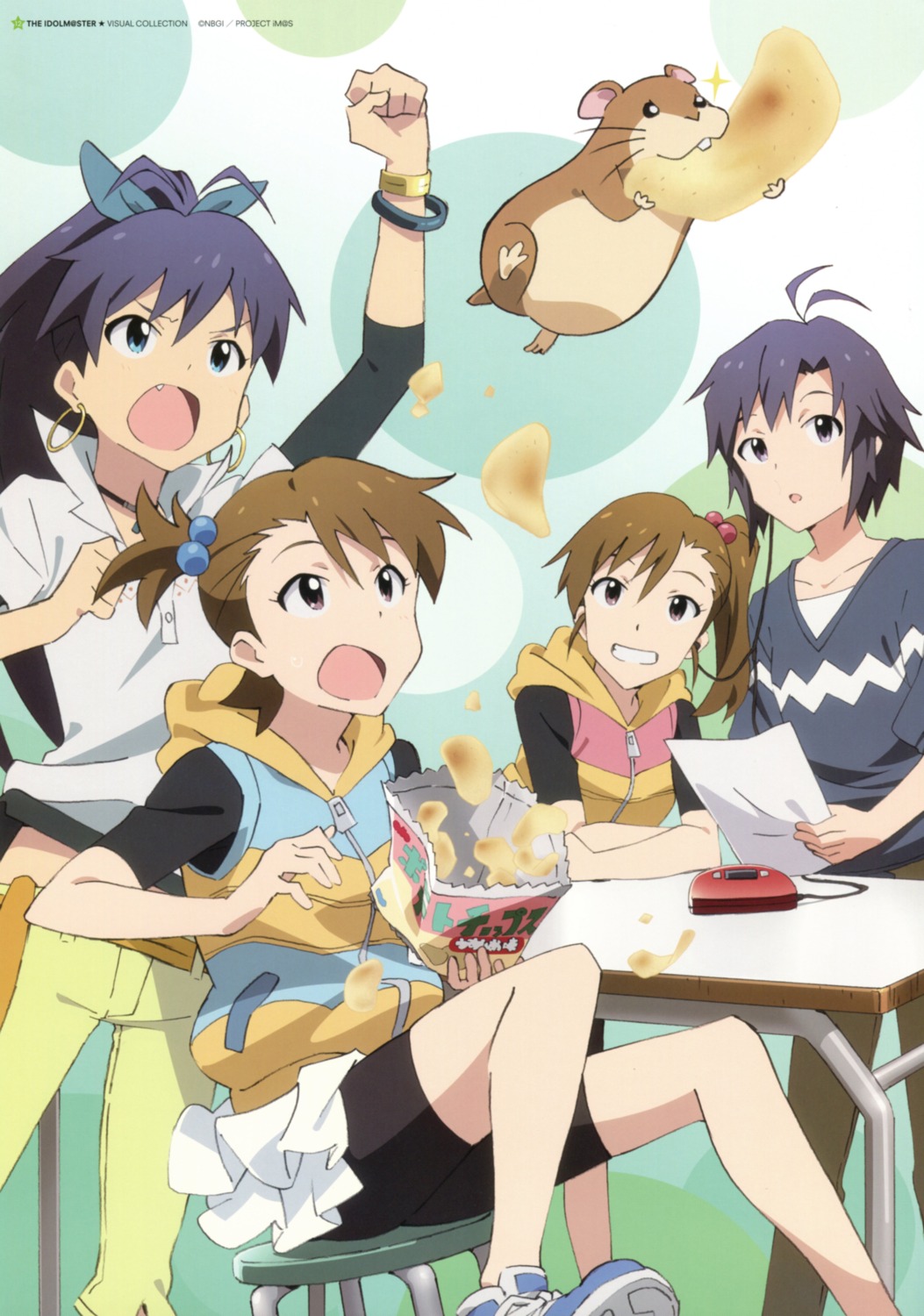 akai_toshifumi bike_shorts futami_ami futami_mami ganaha_hibiki kikuchi_makoto the_idolm@ster