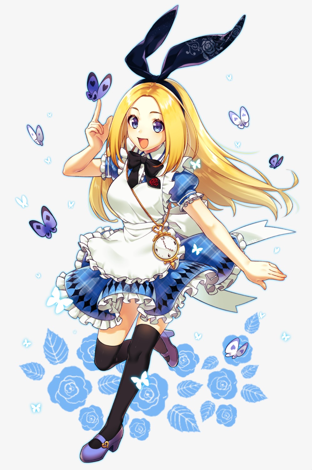 alice alice_in_wonderland dress heels sakura_chiyo_(konachi000) thighhighs