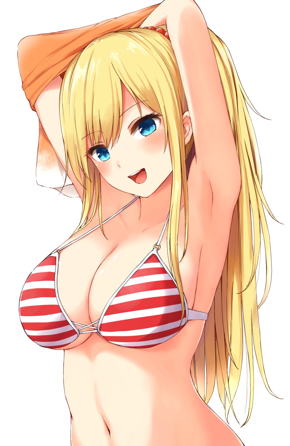 bikini_top ootsuki_yui shirt_lift swimsuits techi_(techi35499) the_idolm@ster the_idolm@ster_cinderella_girls undressing