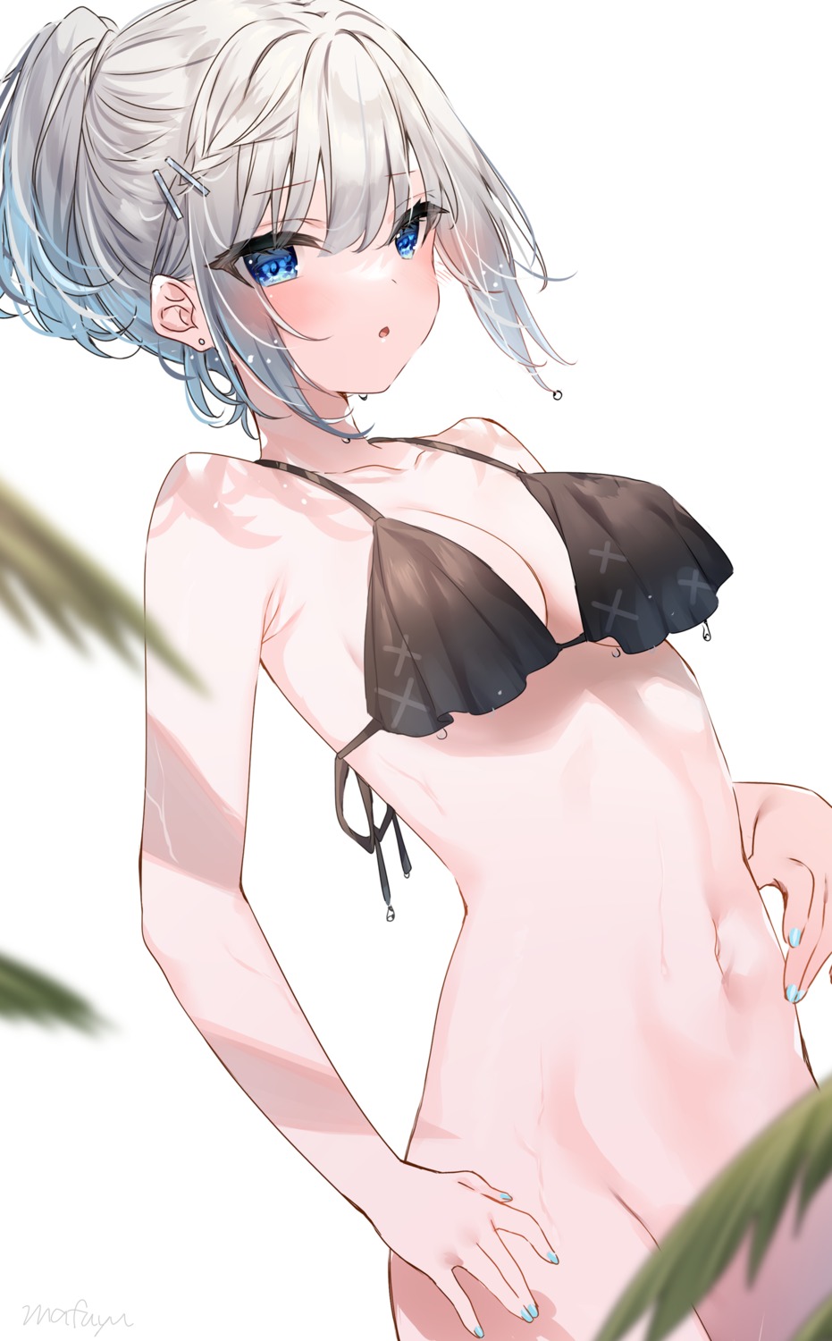 bikini_top bottomless mafuyu_(chibi21) swimsuits