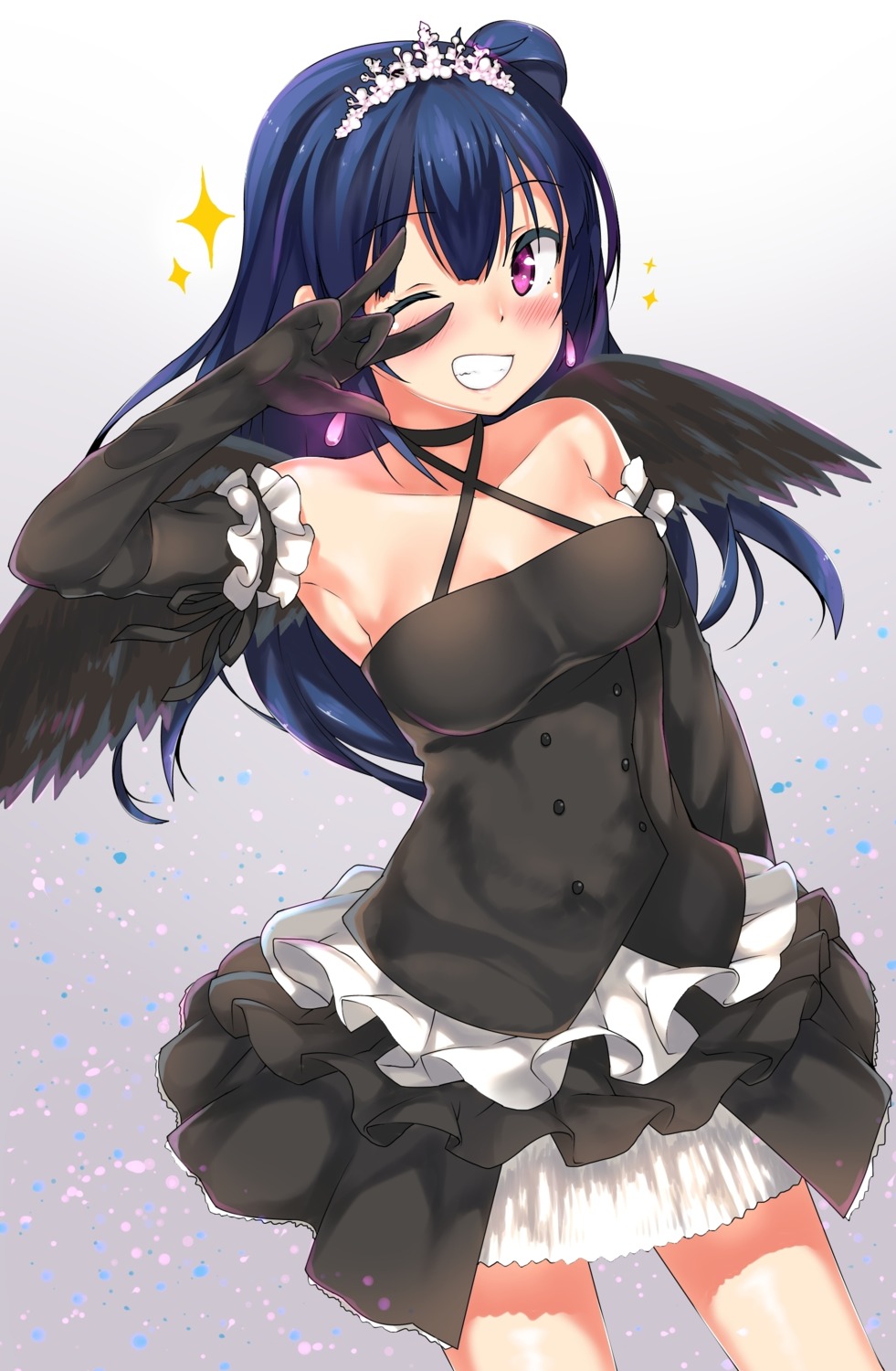 dress kawai love_live!_sunshine!! tsushima_yoshiko wings