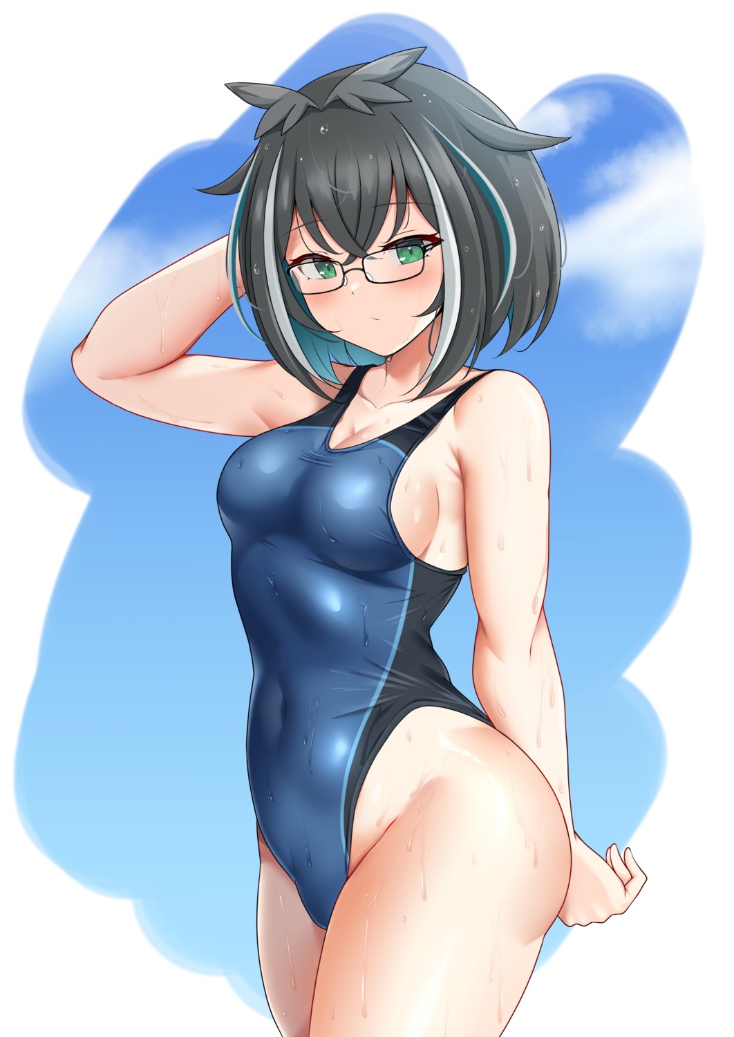 animare megane nanashi_inc. oura_rukako sheryama swimsuits