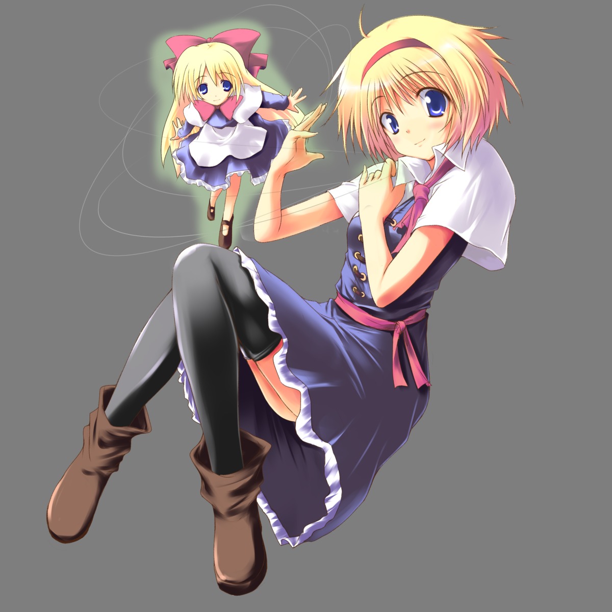 alice_margatroid nirap shanghai_doll thighhighs touhou transparent_png