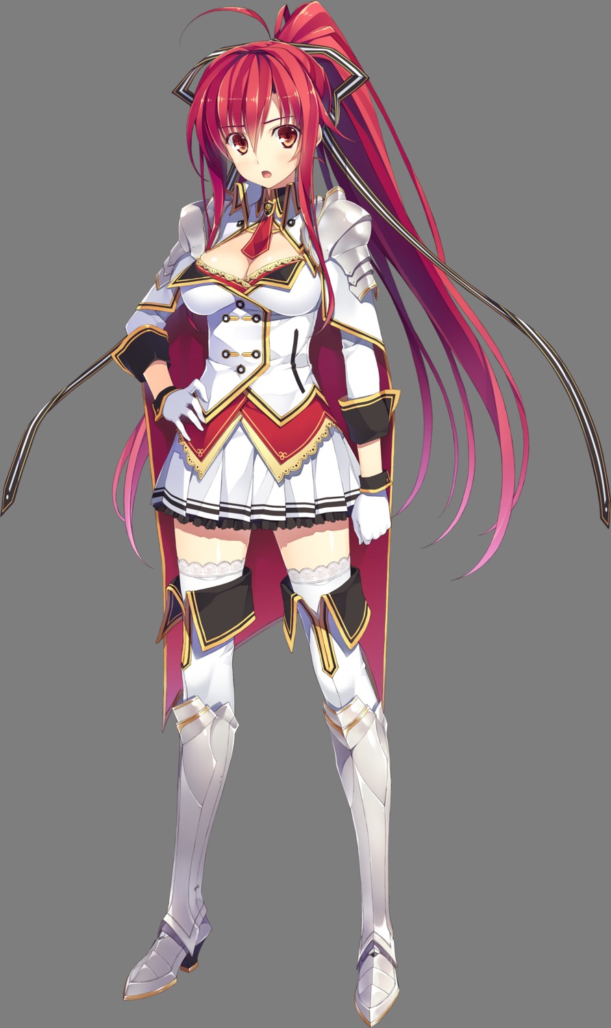 armor cleavage effordom_soft heels jyukishi_cutie_bullet minami_mayu thighhighs transparent_png uniform yuuki_hagure