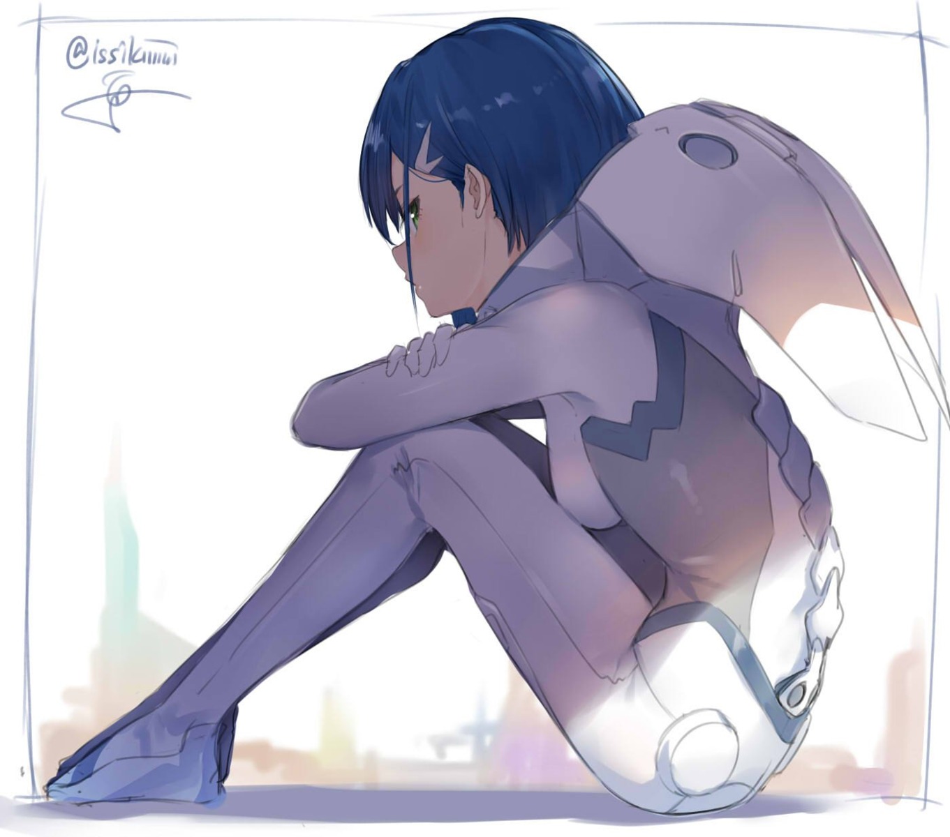 bodysuit darling_in_the_franxx ichigo_(darling_in_the_franxx) isshiki_(ffmania7) wings