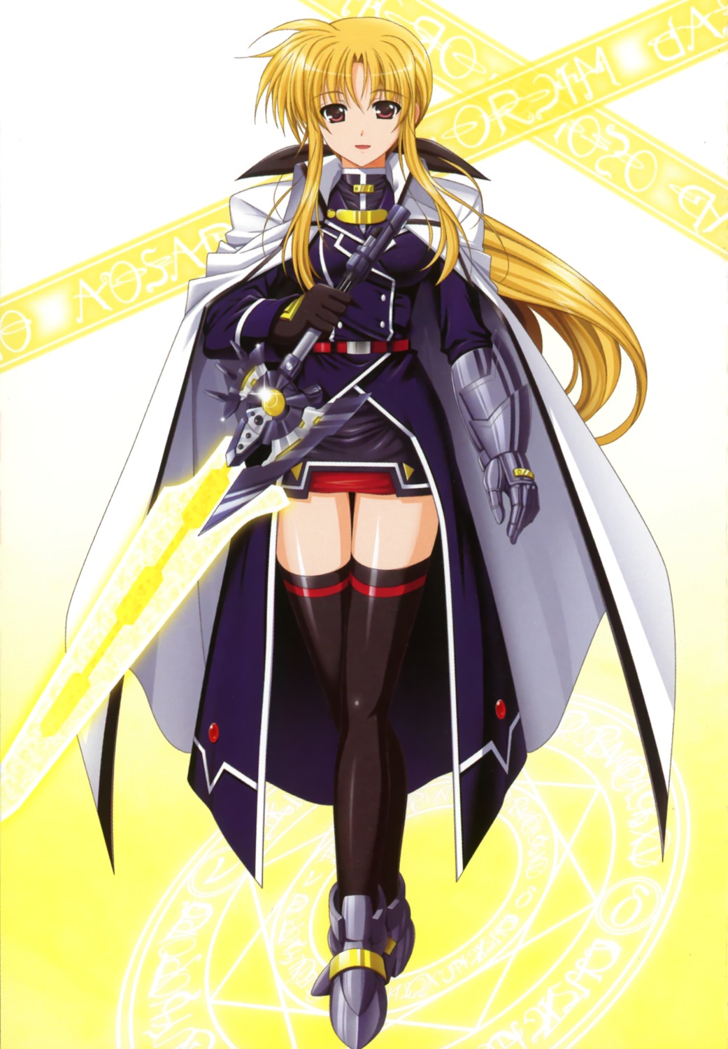 fate_testarossa higa_yukari mahou_senki_lyrical_nanoha_force mahou_shoujo_lyrical_nanoha thighhighs