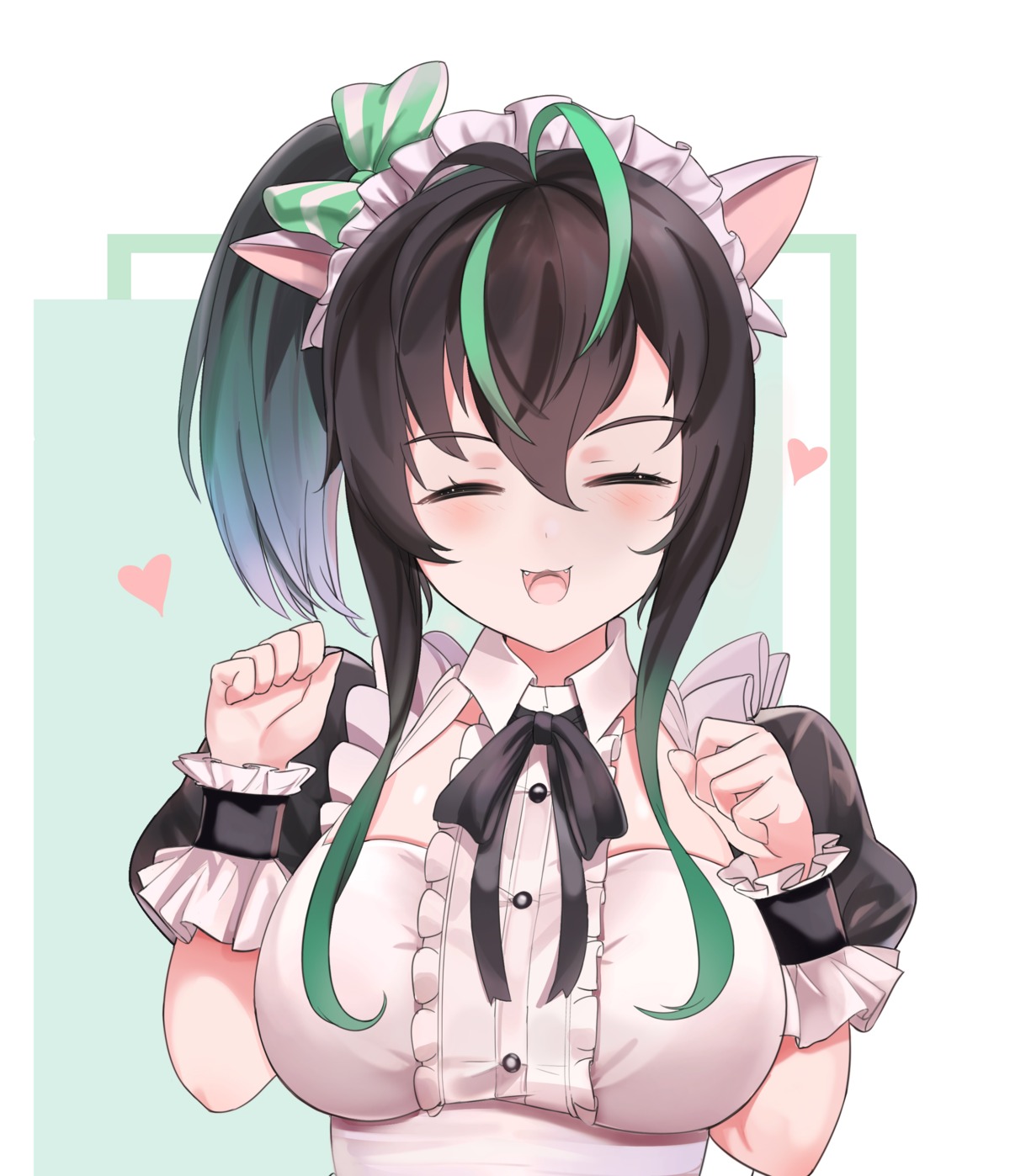 animal_ears maid nekomimi nijisanji nijisanji_kr riba shin_yuya