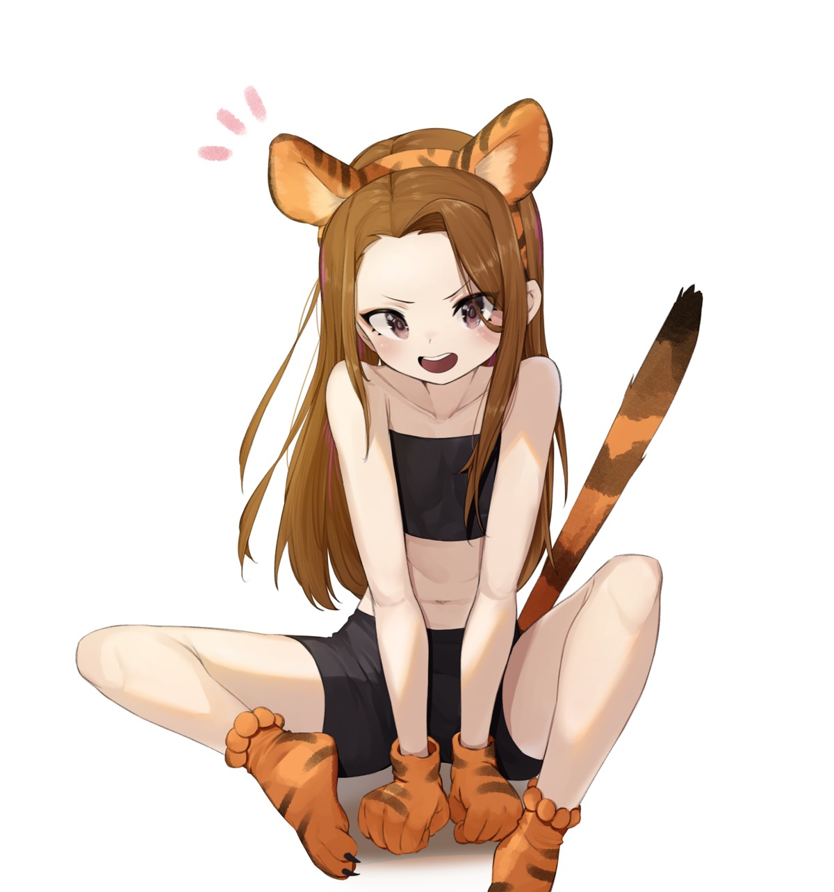 animal_ears bike_shorts kouki_(chancegak) minase_iori tail the_idolm@ster the_idolm@ster_million_live!