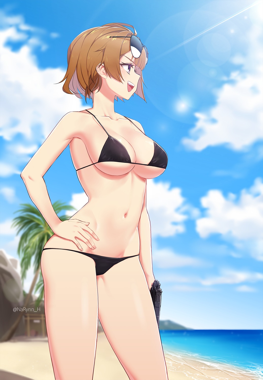 bikini girls_frontline grizzly_mkv_(girls_frontline) gun megane narynn swimsuits