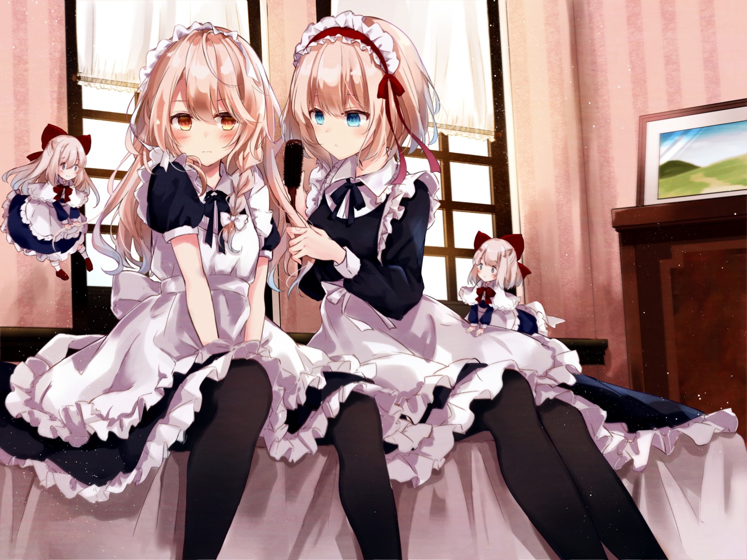 alice_margatroid hourai kirisame_marisa kisaragi_yuri maid pantyhose shanghai touhou