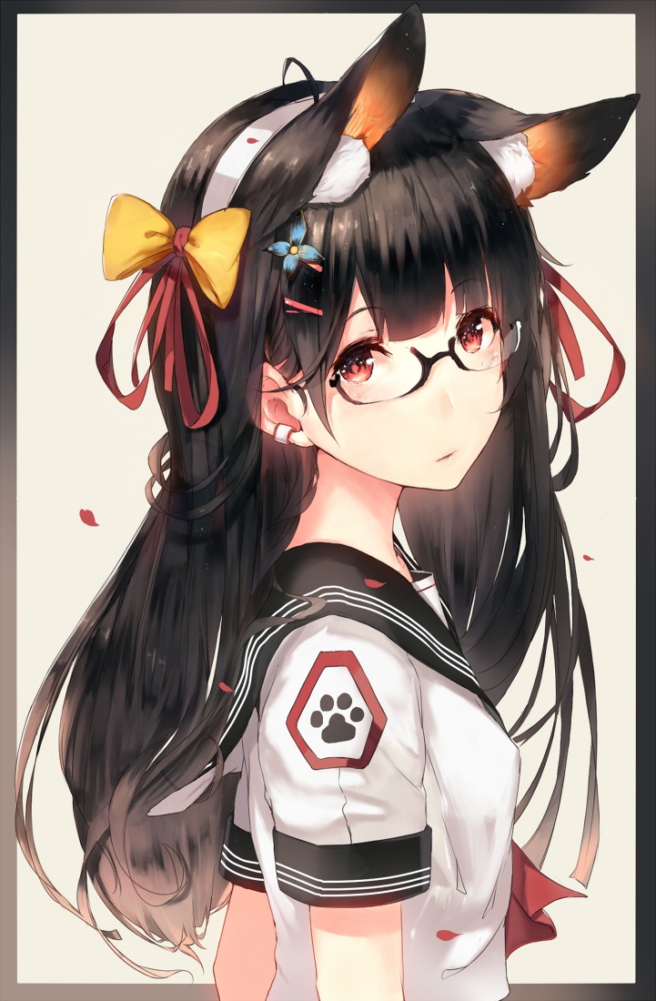 animal_ears hadean92 megane seifuku