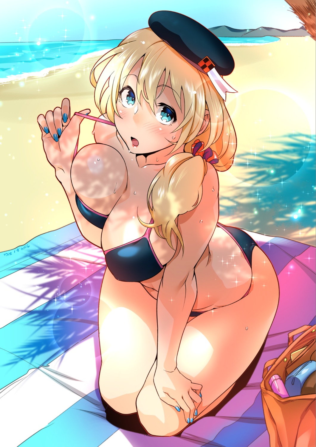 atago_(kancolle) bikini cleavage dfreak kantai_collection swimsuits