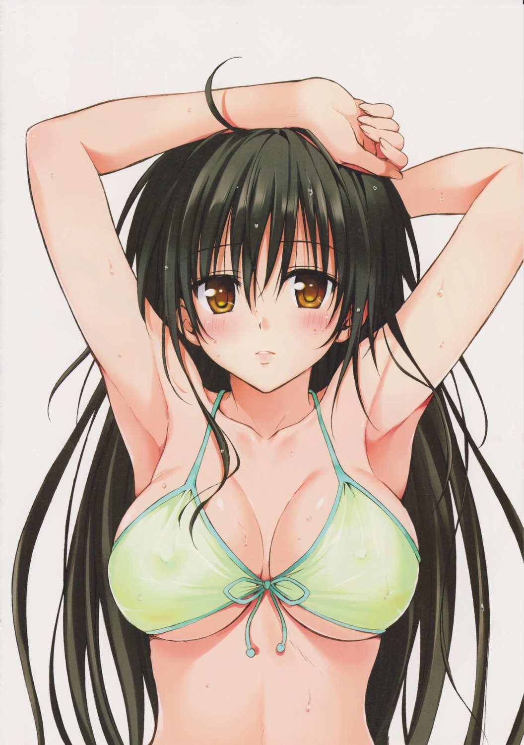 bikini_top cleavage erect_nipples kotegawa_yui scanning_artifacts swimsuits to_love_ru to_love_ru_darkness wet yabuki_kentarou