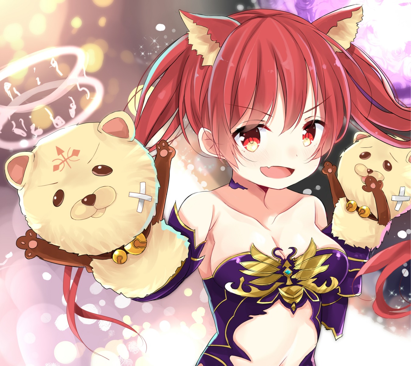 amidada animal_ears armor cerberus_(shingeki_no_bahamut) cleavage shingeki_no_bahamut