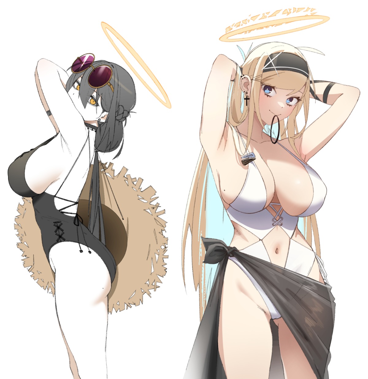 angel ass behalter megane see_through swimsuits