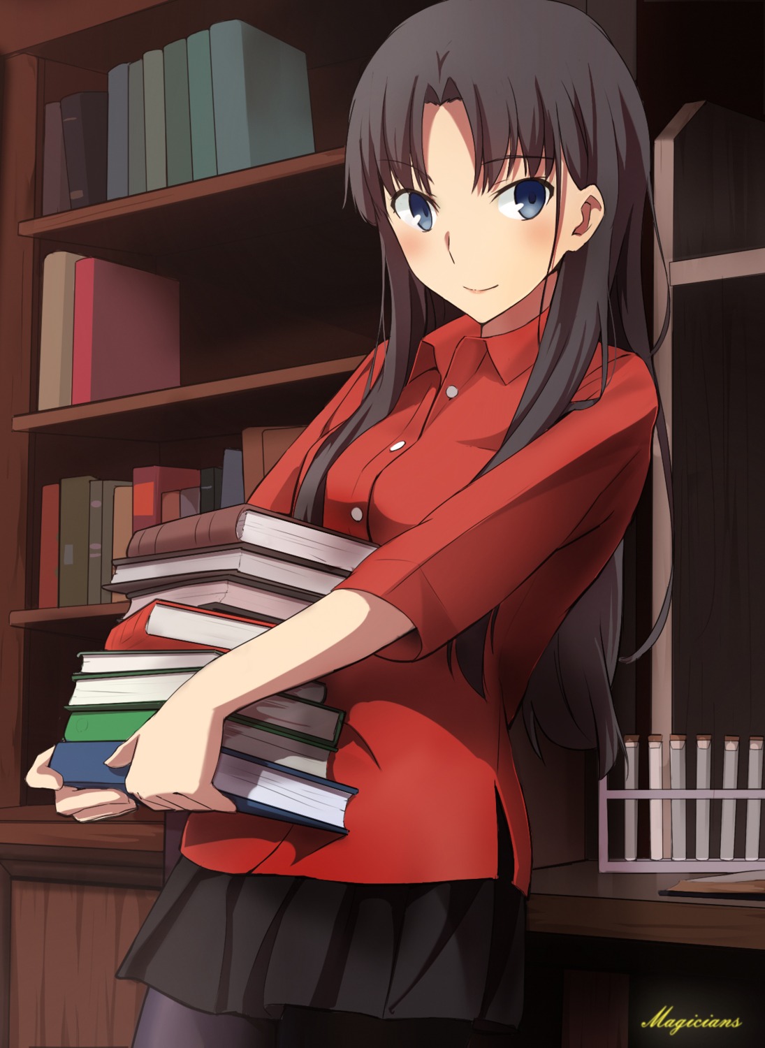 dress_shirt fate/stay_night magicians pantyhose toosaka_rin