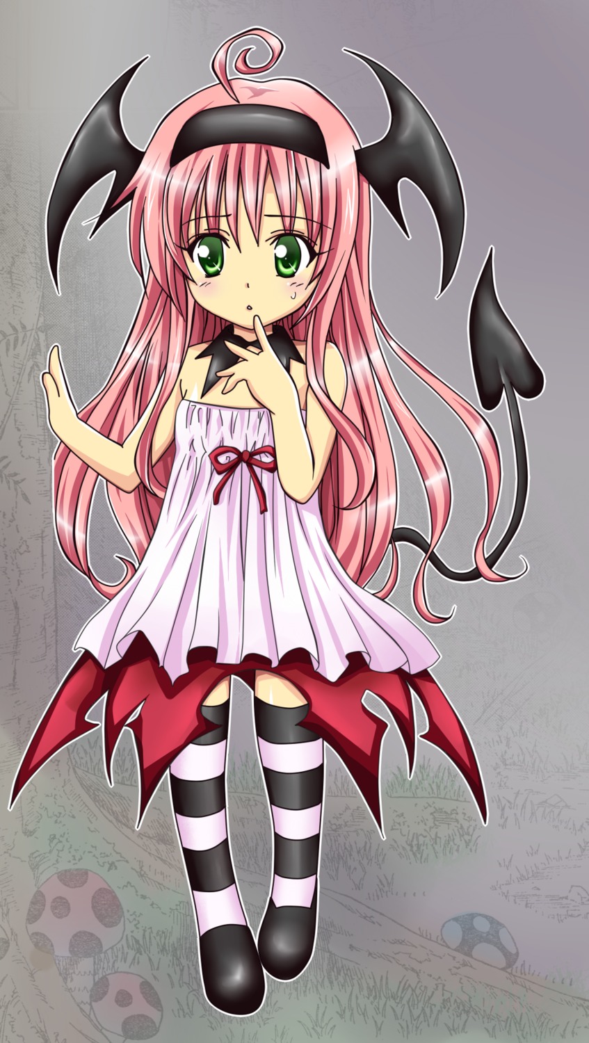 lala_satalin_deviluke tail thighhighs to_love_ru vector_trace