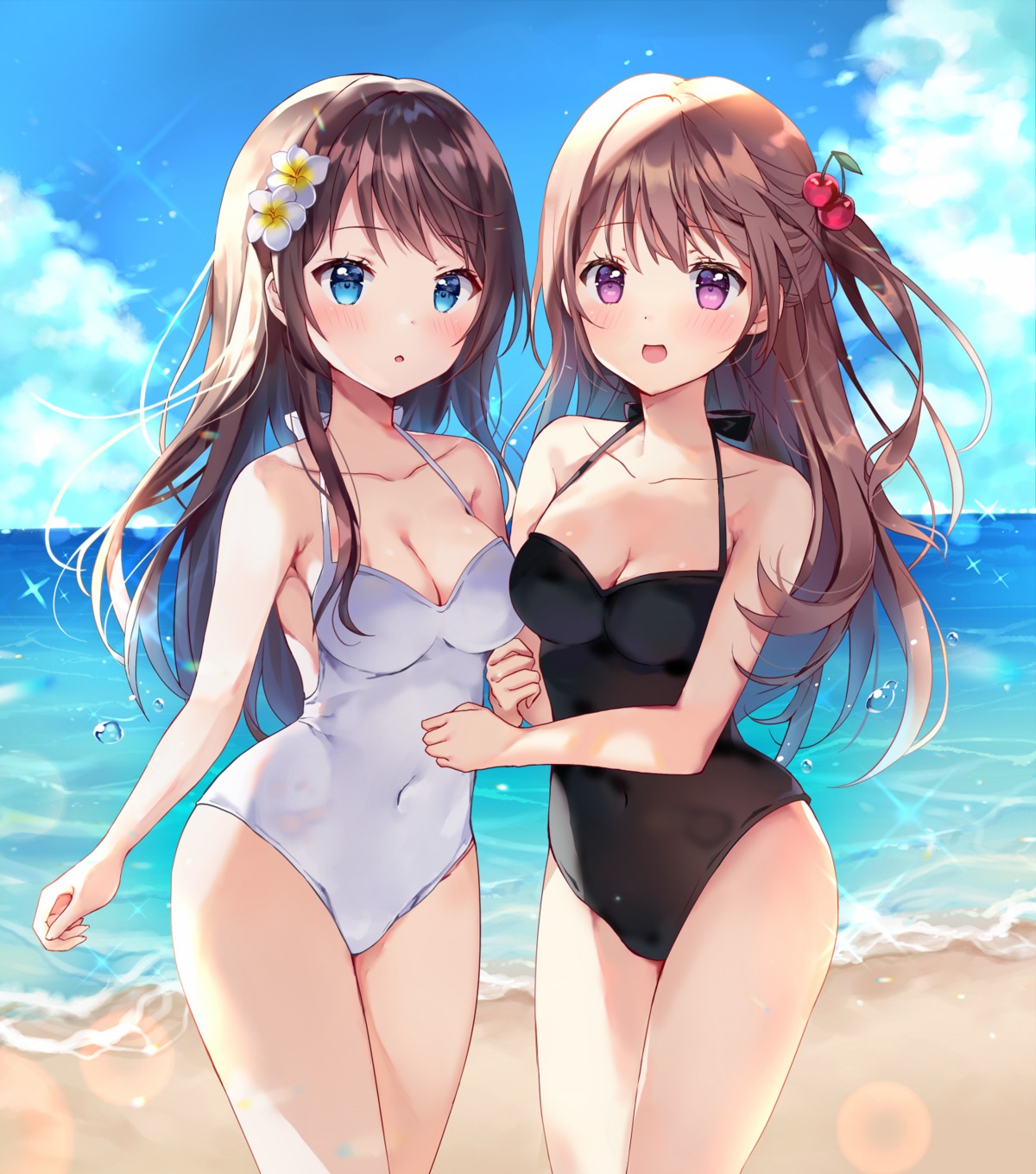 cleavage mayo_(miyusa) swimsuits