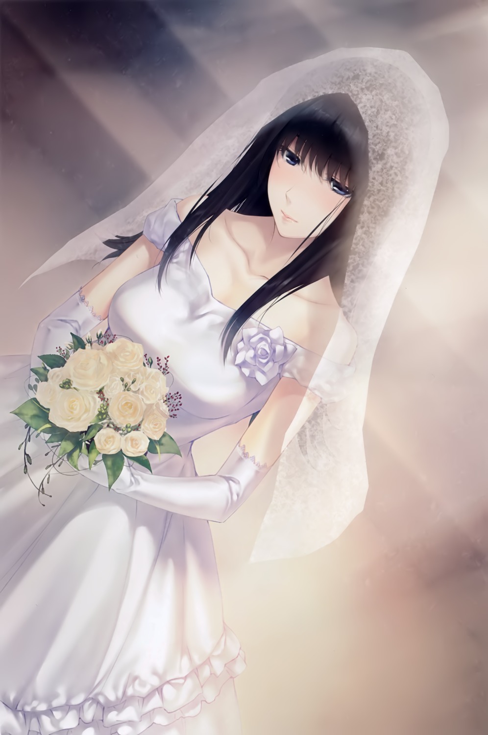 dress kara_no_shoujo kuchiki_touko sugina_miki wedding_dress